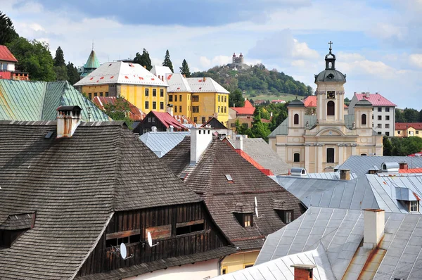 Rooftops Della Città Banska Stiavnica Liptov Slovacchia — Foto Stock