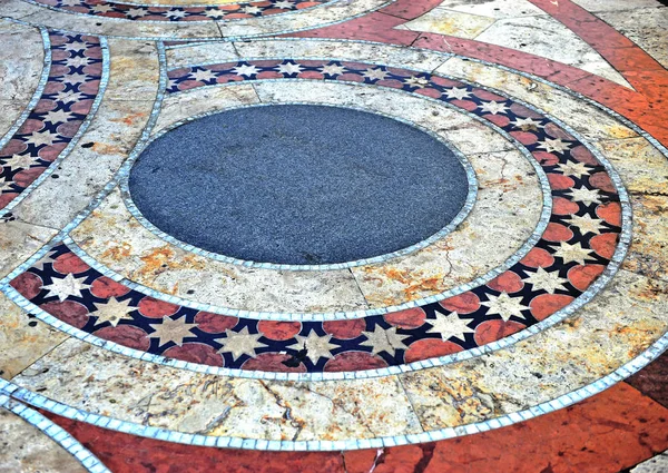 Wzór Płytki Podłogi Cathedral Square Budapest City — Zdjęcie stockowe