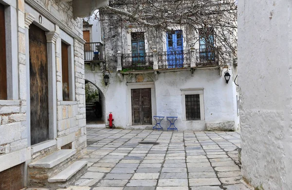 Altes Schönes Haus Einem Traditionellen Griechischen Dorf Auf Der Insel — Stockfoto