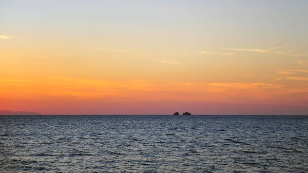 Coucher Soleil Incroyable Sur Paros Îles Cyclades Grèce — Photo