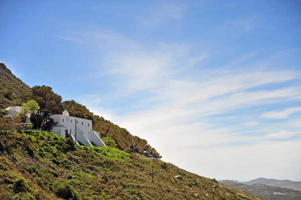 Mosteiro Velho Nas Montanhas Ilha Paros Grécia — Fotografia de Stock