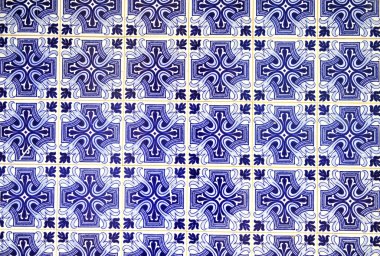 Geleneksel portekizce azulejos desen