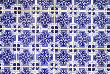 Geleneksel portekizce azulejos desen