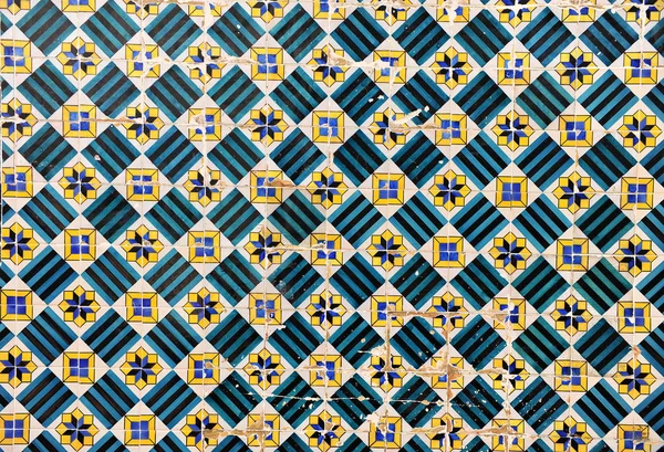 Hagyományos portugál Azulejos mintás háttér — Stock Fotó