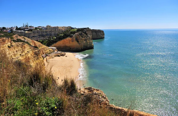 Vista superior de la bahía escénica, Carvoeiro — Foto de Stock