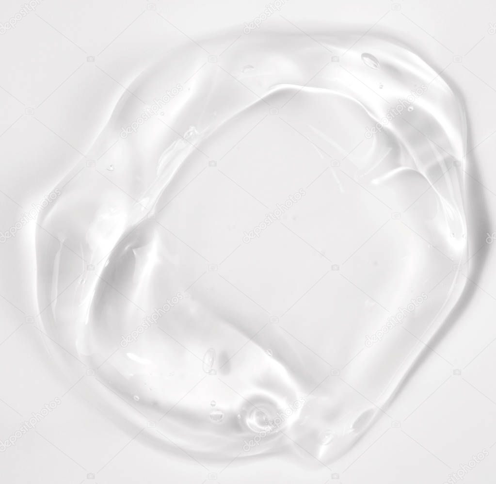 clear transparent gel isolated over white background