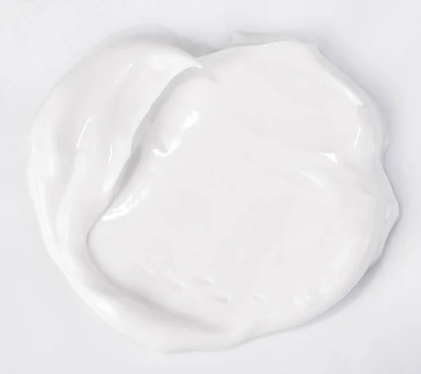 Білий Крем Ізольований Білому Фоні — стокове фото