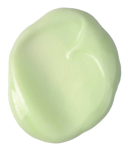 Crema Verde Isolata Sfondo Bianco Foto Stock