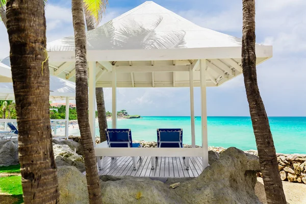 Nice Amazing Cozy Beautiful Place Spot Varadero Cuban Inviting Beach — Stock Photo, Image