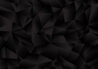 Çokgen şekiller siyah arka plan. Vektör çizim.