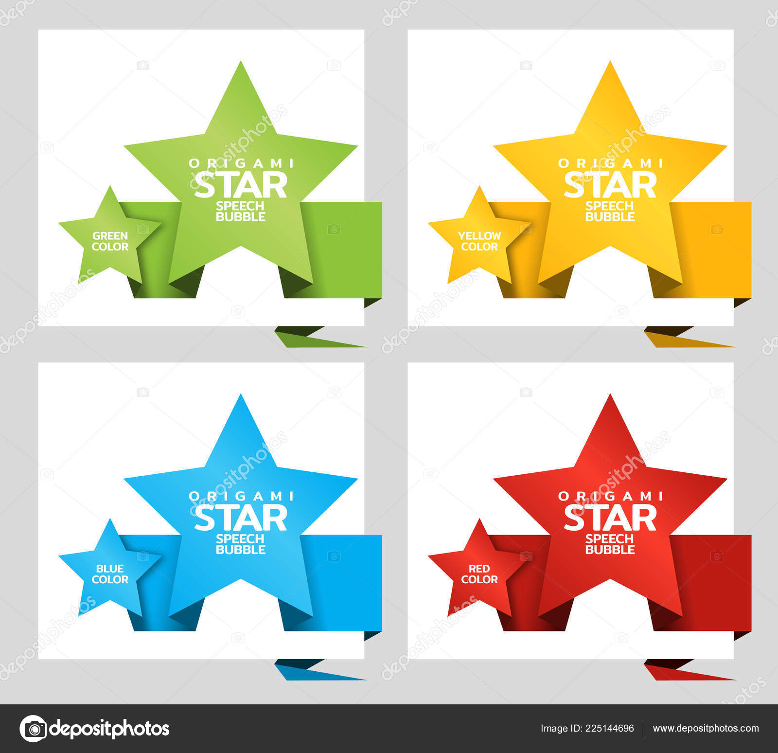 Origami Paper Banner Decorated With Star Sale Banner Set