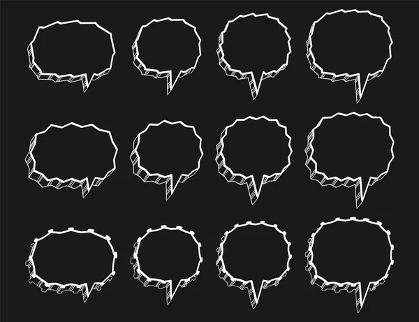 Set of dialog bubbles of different shapes. Speech bubbles. EPS vector — Stock Vector