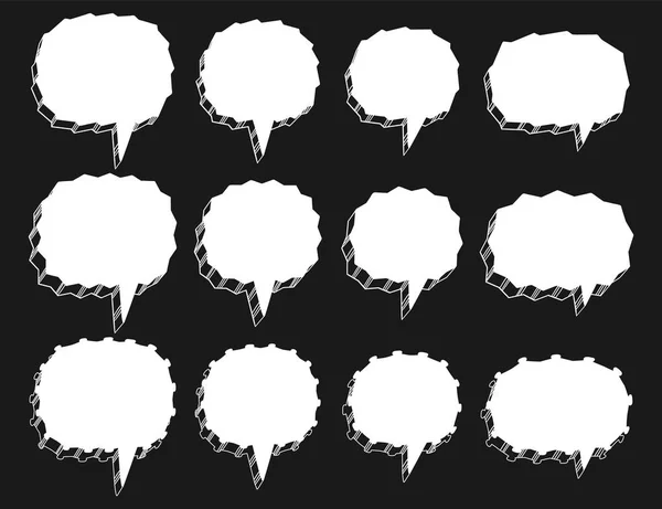 Conjunto de burbujas de diálogo de diferentes formas. Burbujas del habla. Vector EPS — Archivo Imágenes Vectoriales