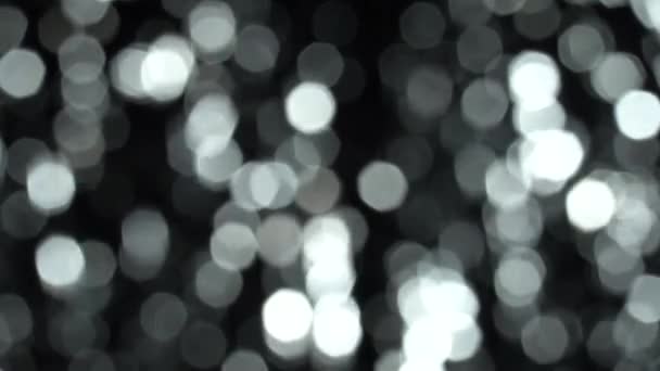 Абстрактный Блестящий Фон Серебристым Обезжиренным Боке Динамический Фон Сияющих Огнях — стоковое видео