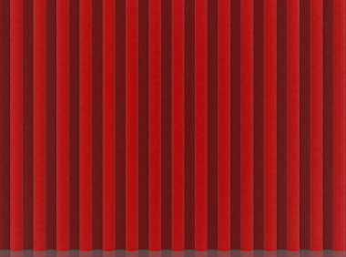 3D render. kırmızı lüks dikey uzun çubuk şekli duvar arka perde.