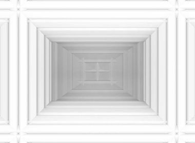 3D render. beyaz dikdörtgen çerçeve duvar arka plan.