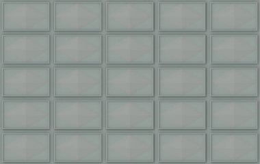 3D render. sorunsuz modern ışık yeşil dikdörtgen şeklinde desen duvar arka plan.