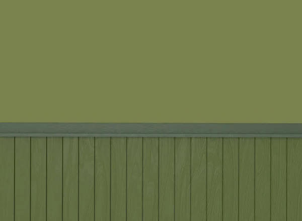 复古绿色色调的木面板复制空间水泥墙背景 — 图库照片