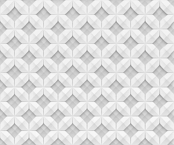 Rendering Seamless Modern White Grid Square Pattern Wall Background — Stock Photo, Image