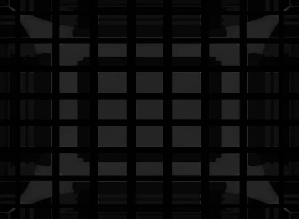 Рендеринг Аннотация Drak Black Squares Wall Background — стоковое фото