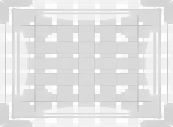 Renderowania Streszczenie Tło Nowoczesne Ściany Białe Szare Kwadraty — Zdjęcie stockowe