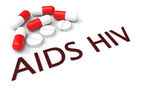 Rendering Medicine Pills Aids Hiv Treatment Concept Background — Stock Photo, Image