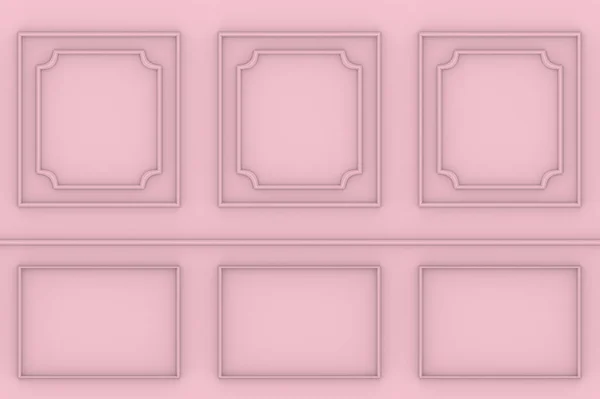 Рендеринг Сладкий Розовый Квадратный Классический Фон — стоковое фото
