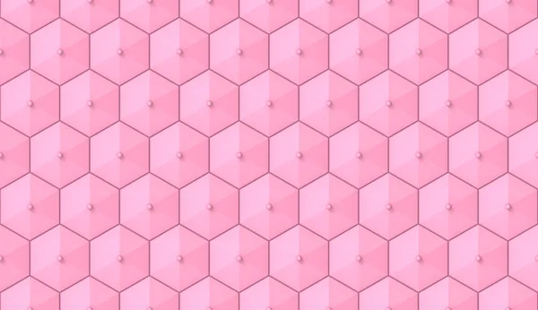 Rendering Seamless Modern Sweet Pink Hexagonal Shape Pattern Wall Background — Stock Photo, Image