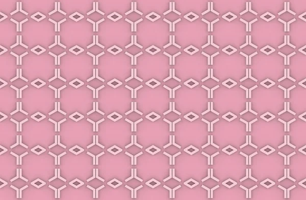 Рендеринг Бесшовные Сладкие Современные Розовые Шестиугольные Формы Рисунка Стены Фон — стоковое фото