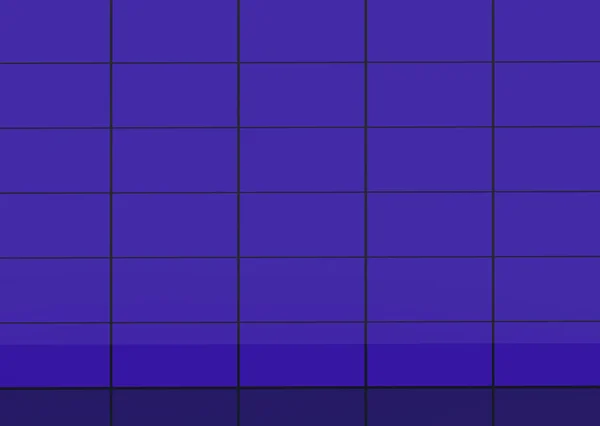 Renderização Padrão Forma Retangular Roxo Azulejo Parede Fundo — Fotografia de Stock