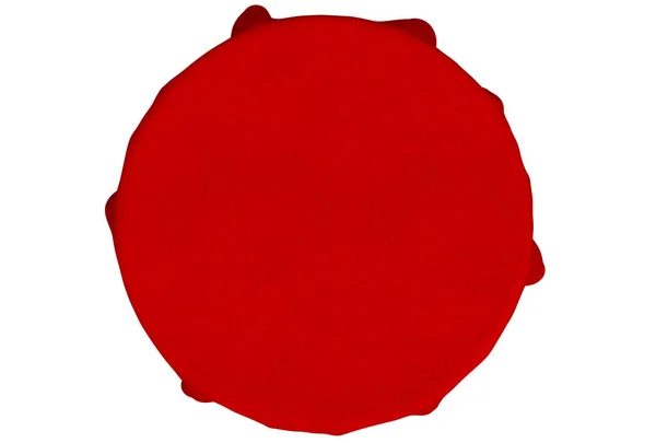 Рендеринг Воздушный Вид Пустой Красной Скатерти Использование Китайской Свадебной Партии — стоковое фото