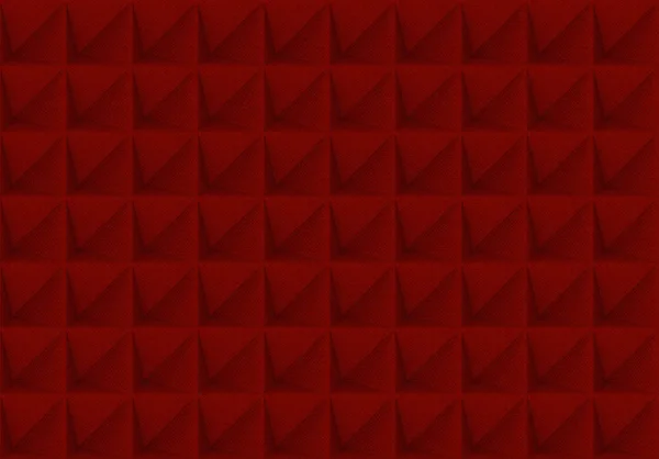 3d rendering. red grid square shape pattern tiles wall background.