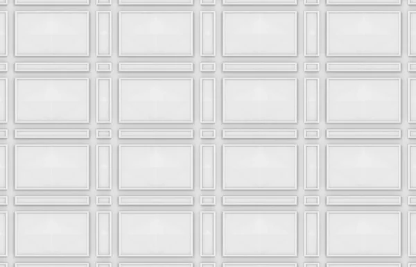レンダリング シームレスなモダンなデザイン白い長方形パターンの壁背景 — ストック写真