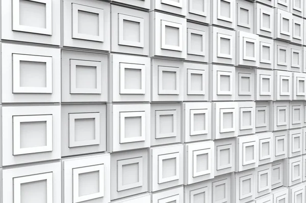 Візуалізація Вид Сучасну Білу Квадратну Плитку Блокує Фон Стіни — стокове фото