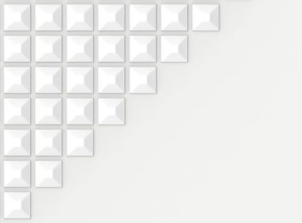 Рендеринг Абстрактные Белые Квадратные Плитки Группы Украшают Пространство Копирования Заднем — стоковое фото
