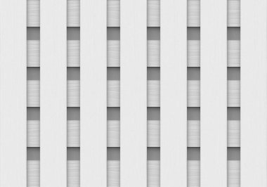 3D render. Yatay ve dikey şekilde arka planda gri panelleri gömülmüş ahşap.