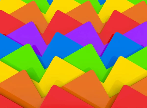 Візуалізація Абстрактний Колір Веселки Трикутна Форма Хвиля Візерунка Стіни Фону — стокове фото