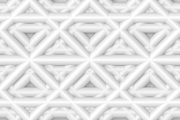 Renderizado Fondo Patrón Triangular Blanco Abstracto Sin Costura — Foto de Stock