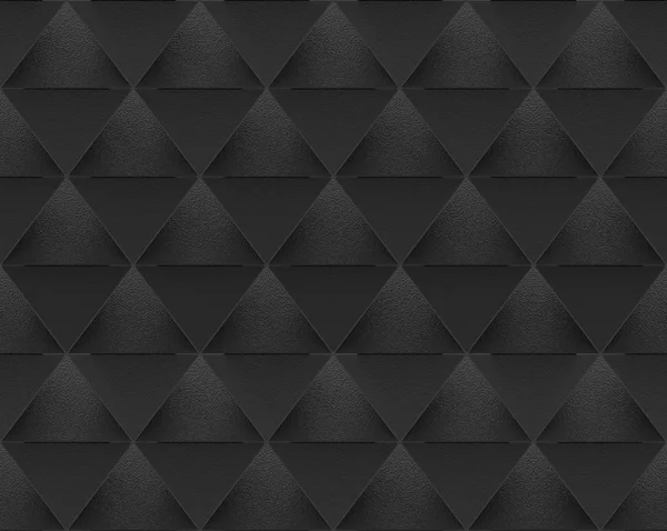 Rendering Naadloze Zwart Driehoekige Vorm Patroon Muur Achtergrond — Stockfoto