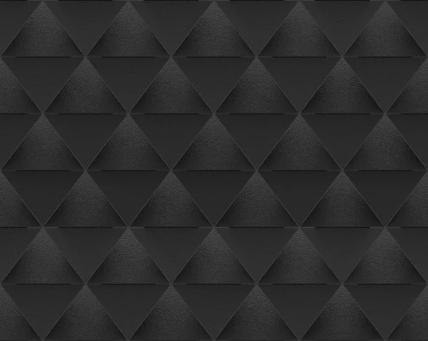 Renderização Sem Costura Preto Forma Triangular Padrão Parede Fundo — Fotografia de Stock