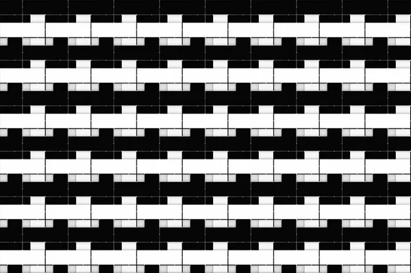 Rendering Seamless Modern Luxurious Black White Brick Block Design Stack — Stock Photo, Image