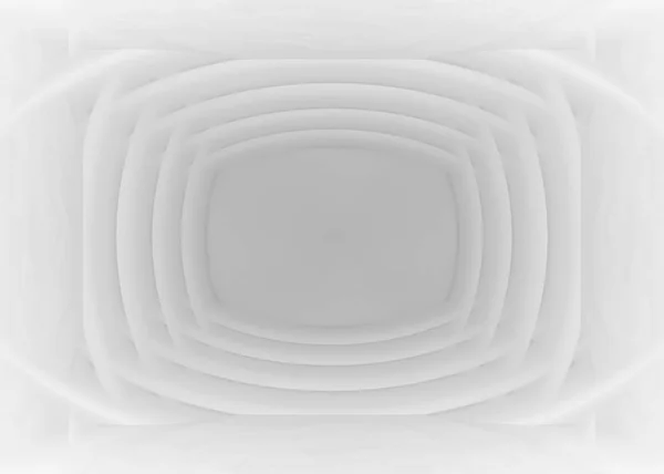 レンダリング 正方形のモニター形壁バック グラウンドで抽象モダンなオーバー ラップ白い曲線パターン — ストック写真