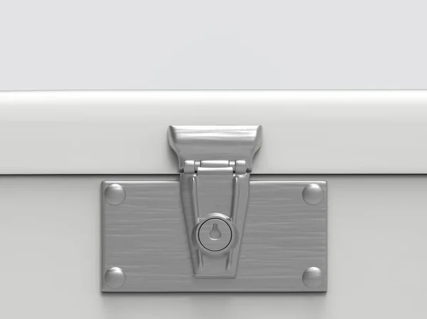 Rendering Närbild Nyckel Låst Del Safty Lockbox Med Kopia Utrymme — Stockfoto