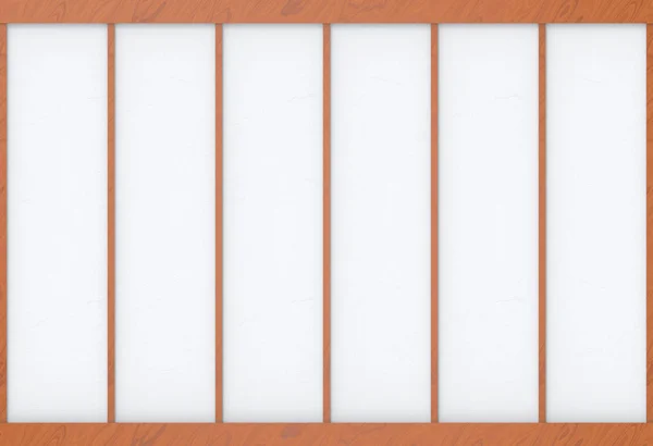 Render Modern Ahşap Çerçeve Üzerinde Beyaz Kağıt Duvar Backgorund — Stok fotoğraf