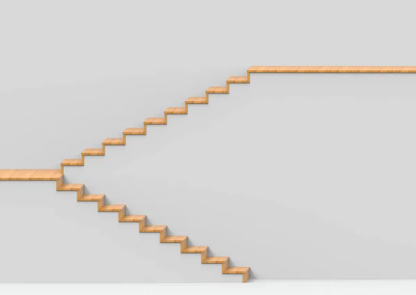 Darstellung Holzplatten Auf Betontreppe Hintergrund — Stockfoto