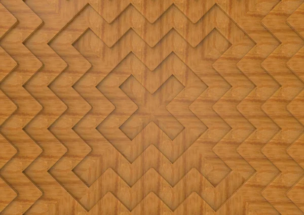 3d rendering. modern brown wood x shape pattern wall background.