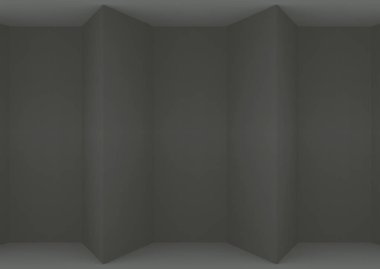  3D render. Modern boş koyu yeşil duvar herhangi bir tasarım arka planı için.