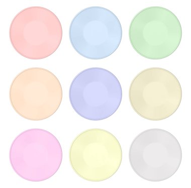 3D render. tatlı pastel renk tonu çanak kırpma yoluyla izole üzerinde beyaz arka plan belirleme.