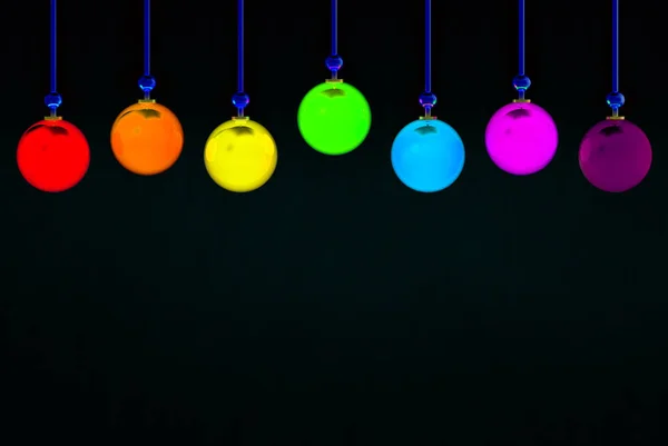 Rendement Lampe Sphère Colorée Lumineuse Avec Espace Copie Fond Mur — Photo