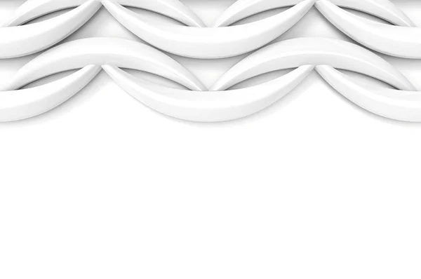 Renderização Abstract Sorted Curve Object Copy Space White Background — Fotografia de Stock